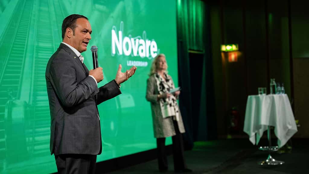 Fredrik Hillelson, vd och grundare Novare, på event